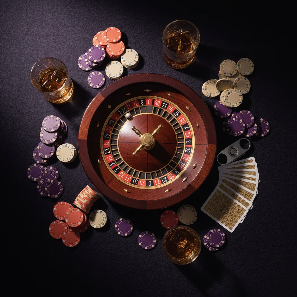 Dłonie gracza trzymające karty przy stole pokerowym